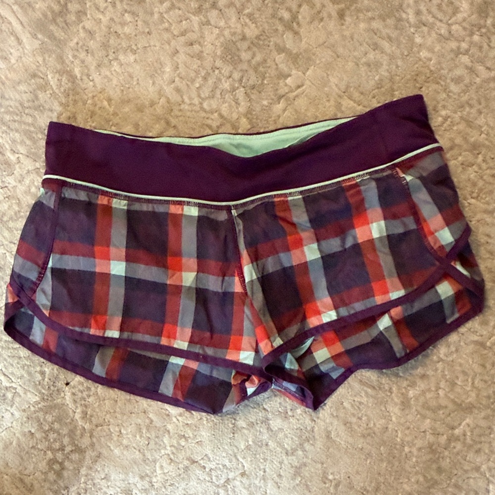 Lululemon Athletica Mint and Purple Shorts
